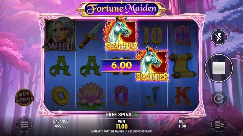 Captura del juego Fortune Maiden, tragamonedas de Gameart disponible en 1win