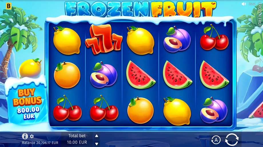 Captura del juego Frozen Fruit, tragamonedas de BGaming disponible en 1win