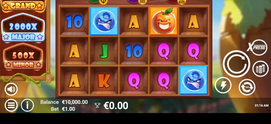 Captura del juego Fruitillionaire, tragamonedas de AvatarUX disponible en 1win