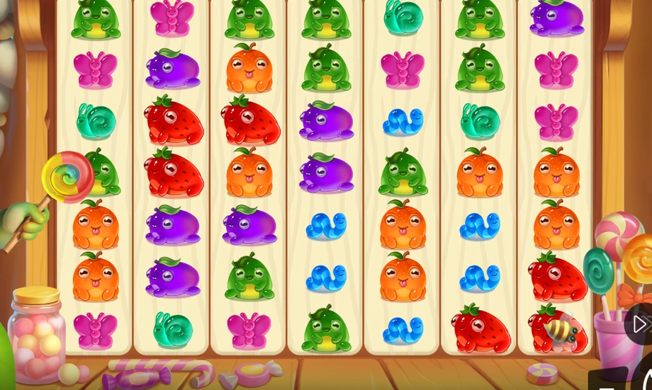 Captura del juego Fruity Frogs, tragamonedas de Pixmove disponible en 1win