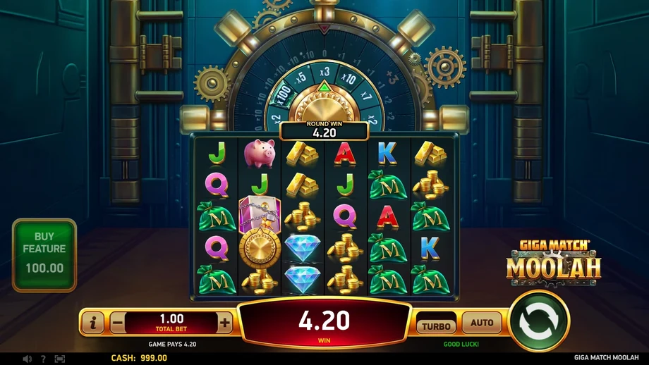 Captura del juego Giga Match Moolah, tragamonedas de RubyPlay disponible en 1win