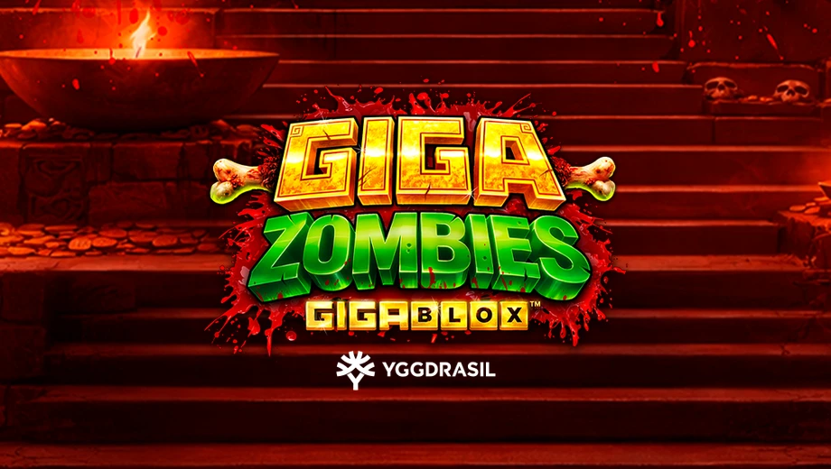 Banner de Giga Zombies GigaBlox™, tragamonedas de Yggdrasil disponible en 1win