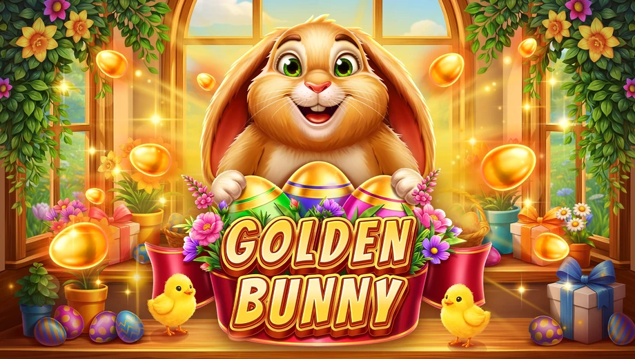 Banner de Golden Bunny, tragamonedas de Ela Games disponible en 1win