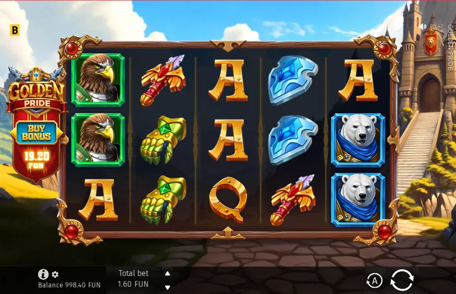 Captura del juego Golden Pride, tragamonedas de BGaming disponible en 1win
