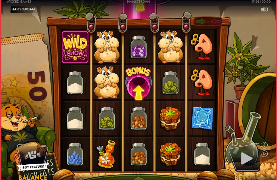 Captura del juego Hamsterdam, tragamonedas de Wicked Games disponible en 1win