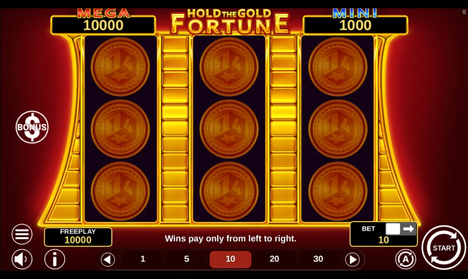 Captura del juego Hold The Gold Fortune, tragamonedas de 1spin4win disponible en 1win