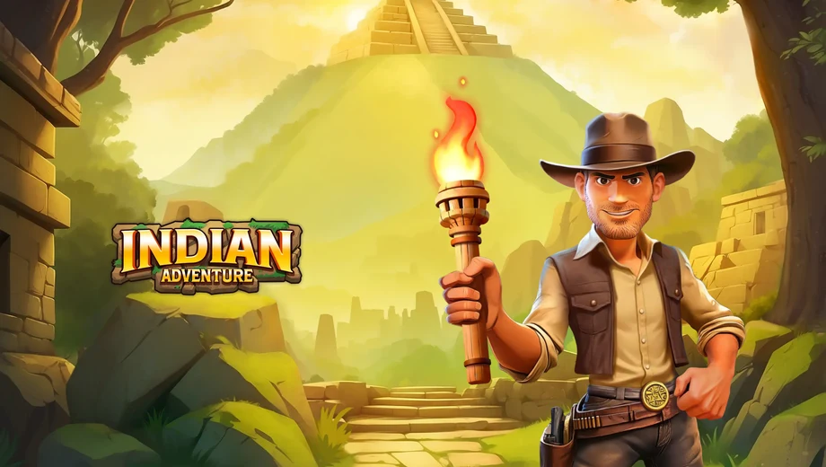 Banner de Indian Adventure, tragamonedas de Onlyplay disponible en 1win
