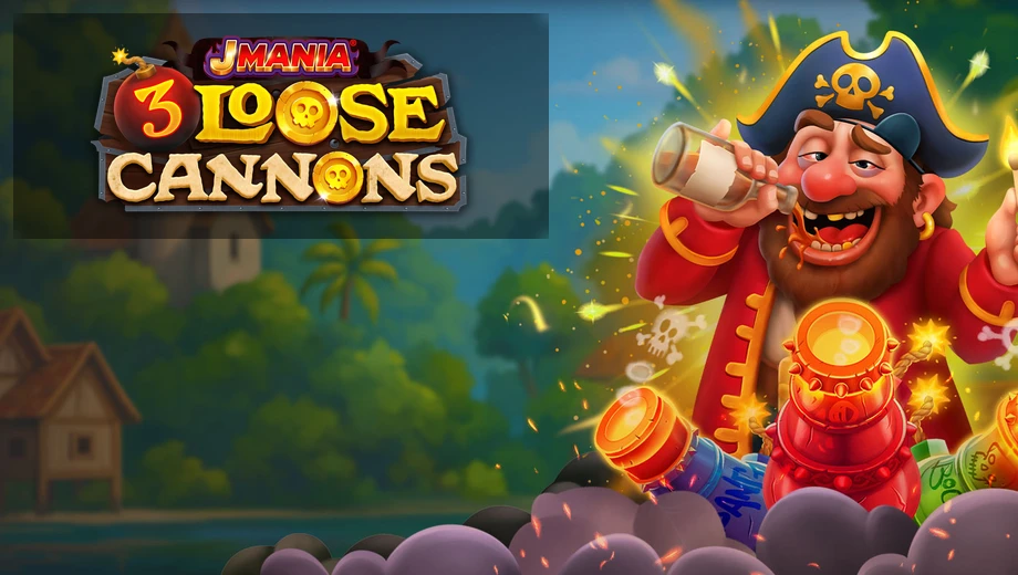 Banner de J Mania 3 Loose Canons, tragamonedas de RubyPlay disponible en 1win