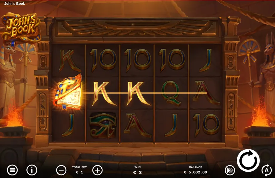 Captura del juego John's Book, tragamonedas de Ela Games disponible en 1win