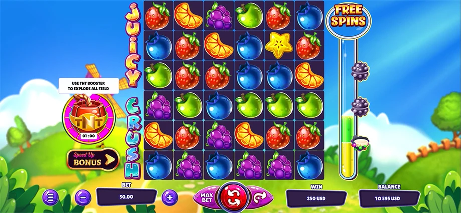 Captura del juego Juicy Crush, tragamonedas de Onlyplay disponible en 1win