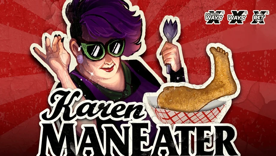 Banner de Karen Maneater, tragamonedas de Nolimit City disponible en 1win