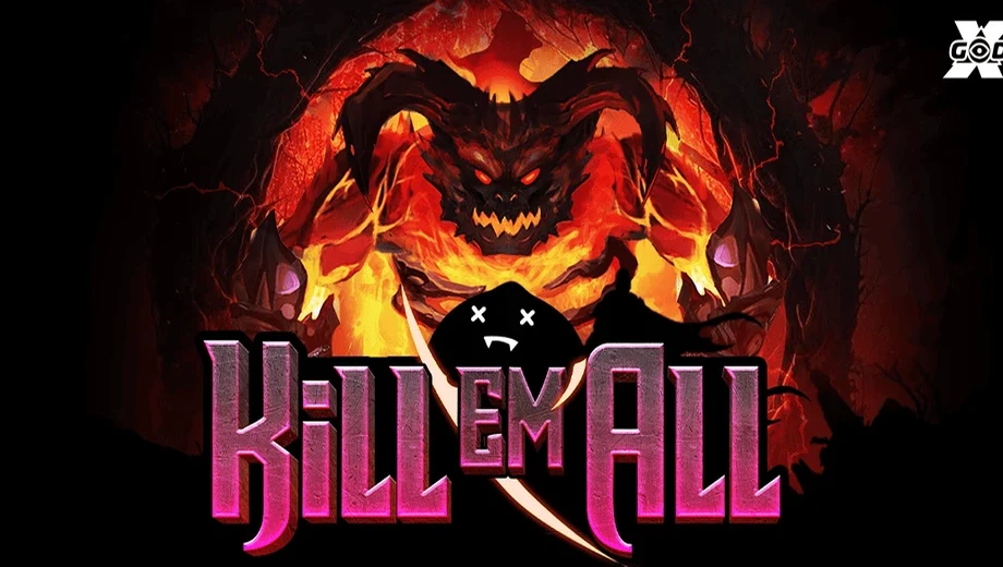 Banner de Kill Em All, tragamonedas de Nolimit City disponible en 1win