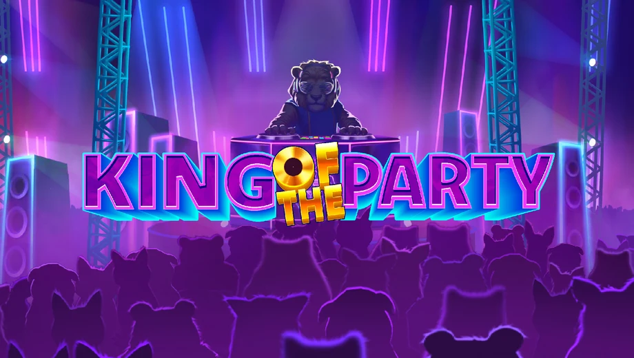 Banner de King of the Party, tragamonedas de Thunderkick disponible en 1win