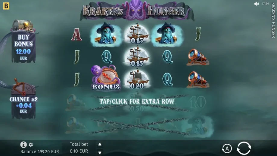 Captura del juego Kraken's Hunger, tragamonedas de BGaming disponible en 1win