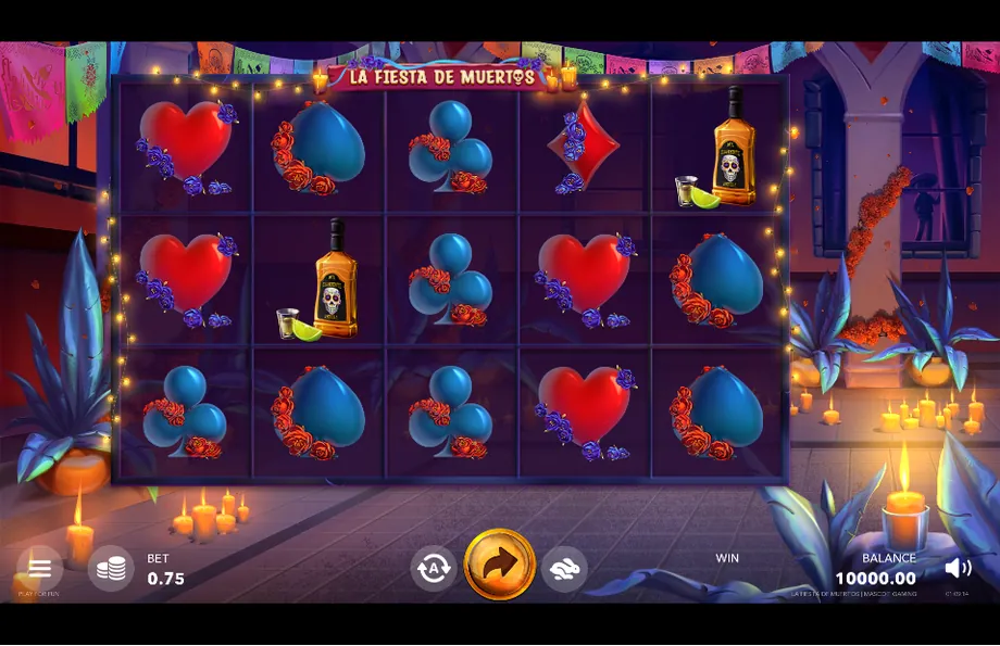 Captura del juego LA FIESTA DE MUERTOS, tragamonedas de Mascot Gaming disponible en 1win