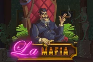 Banner de La Mafia, tragamonedas de Pixmove disponible en 1win