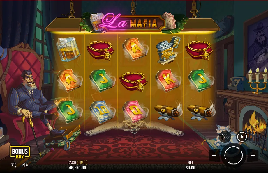 Captura del juego La Mafia, tragamonedas de Pixmove disponible en 1win