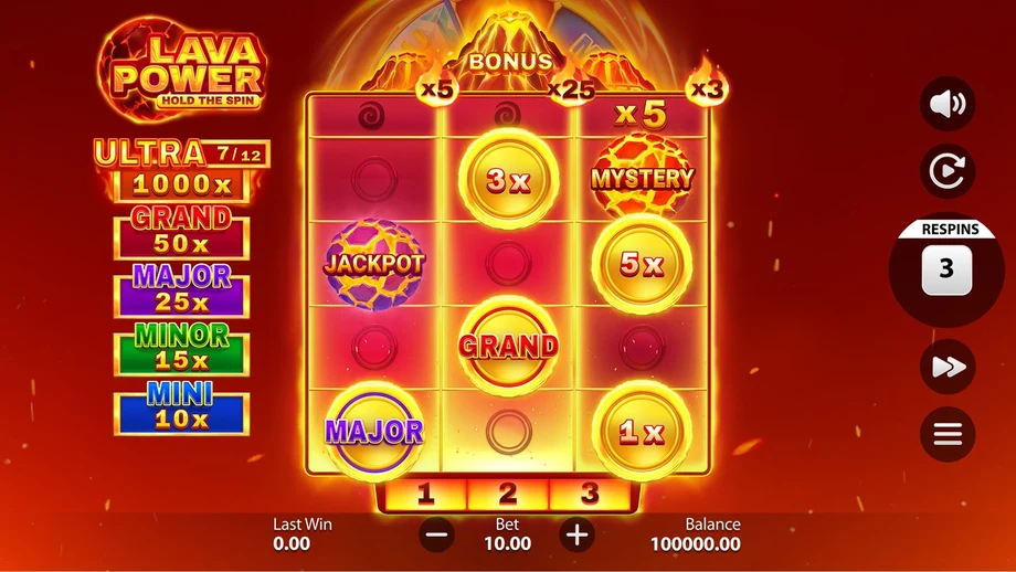 Captura del juego Lava Power: Hold the Spin, tragamonedas de Gamzix disponible en 1win