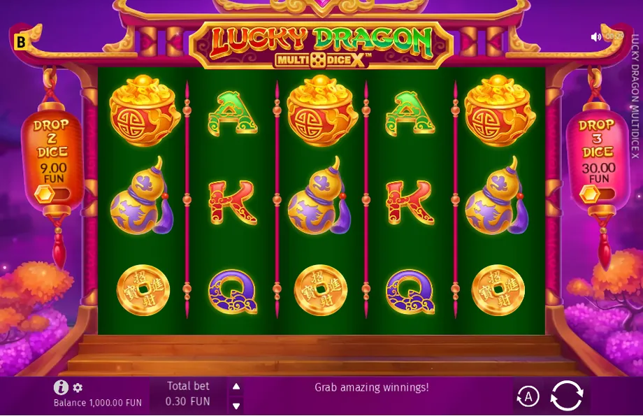Captura del juego Lucky Dragon MultiDice X, tragamonedas de BGaming disponible en 1win