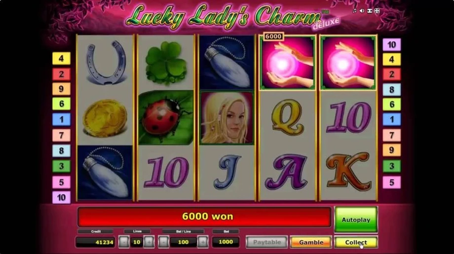 Captura del juego Lucky Lady's Charm Deluxe, tragamonedas de Novomatic disponible en 1win