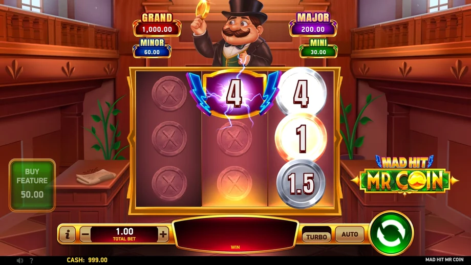 Captura del juego Mad Hit Mr Coin, tragamonedas de RubyPlay disponible en 1win