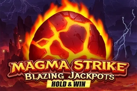 Banner de Magma Strike: Blazing Jackpots, tragamonedas de Novomatic disponible en 1win