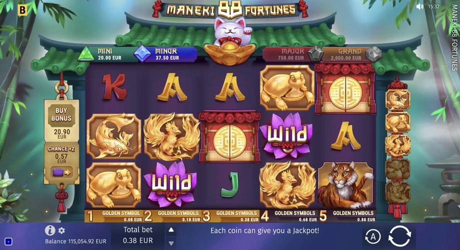 Captura del juego Maneki 88 Fortunes, tragamonedas de BGaming disponible en 1win