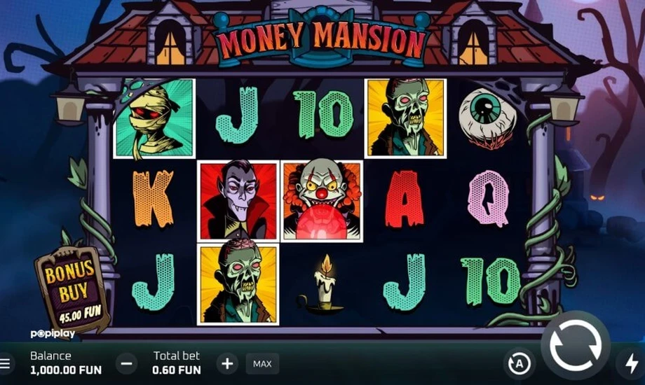 Captura del juego Money Mansion, tragamonedas de PopiPlay disponible en 1win