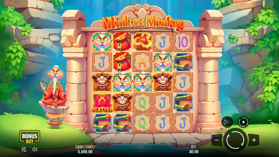 Captura del juego Monk vs Monkey, tragamonedas de Pixmove disponible en 1win