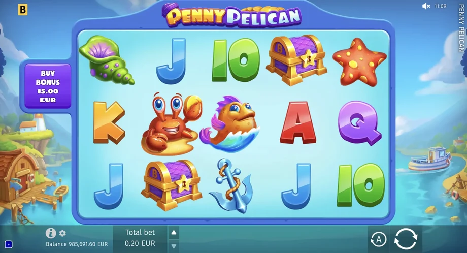 Captura del juego Penny Pelican, tragamonedas de BGaming disponible en 1win