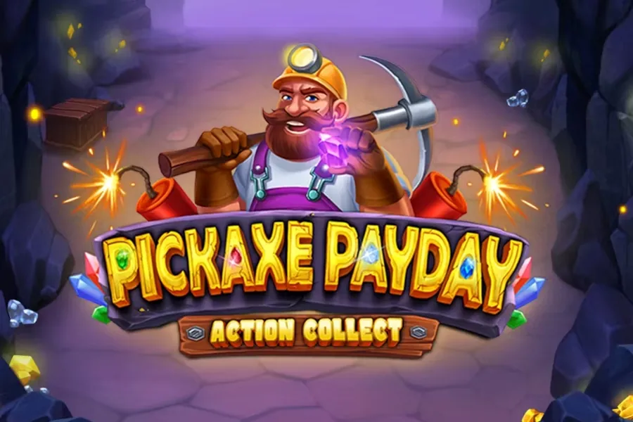 Banner de Pickaxe Payday: Action Collect, tragamonedas de Oryx Gaming disponible en 1win