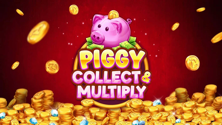 Banner de Piggy Collect & Multiply, tragamonedas de Apparat disponible en 1win