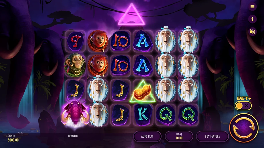 Captura del juego Pink Elephants Trinity, tragamonedas de Thunderkick disponible en 1win