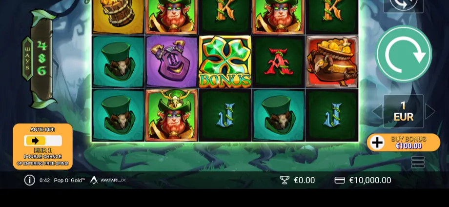 Captura del juego POP O'Gold, tragamonedas de AvatarUX disponible en 1win