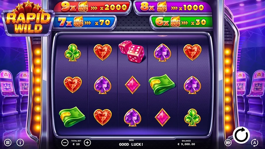 Captura del juego Rapid Wild, tragamonedas de Ela Games disponible en 1win