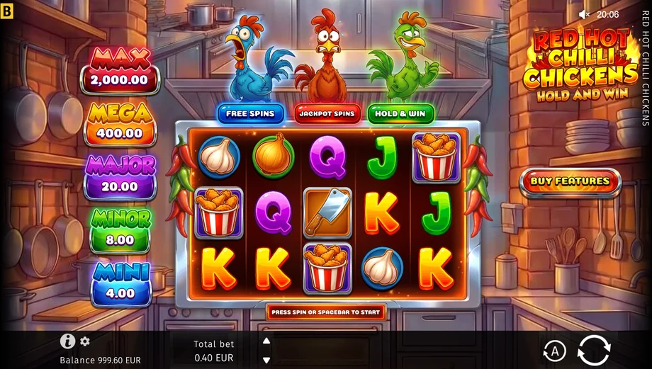 Captura del juego Red Hot Chilli Chickens, tragamonedas de BGaming disponible en 1win