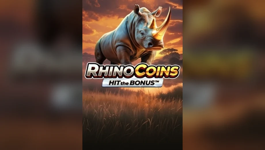 Banner de Rhino Coins: Hit the Bonus, tragamonedas de Playson disponible en 1win