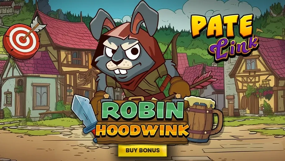 Banner de Robin Hoodwink Pate Link, tragamonedas de Pateplay disponible en 1win