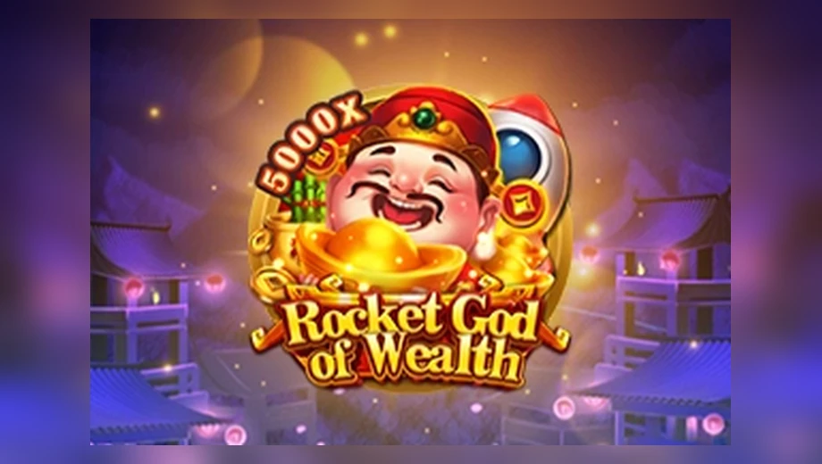 Banner de Rocket God of Wealth, tragamonedas de VA Gaming disponible en 1win