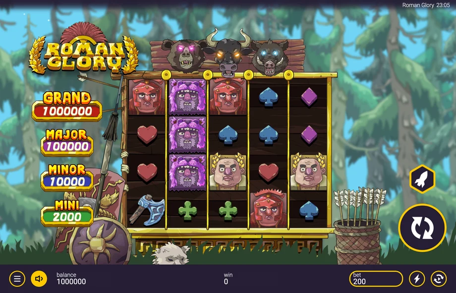 Captura del juego Roman Glory, tragamonedas de Peter & Sons disponible en 1win