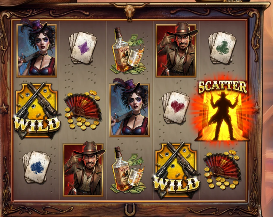 Captura del juego Saloon Gang, tragamonedas de True Labs disponible en 1win
