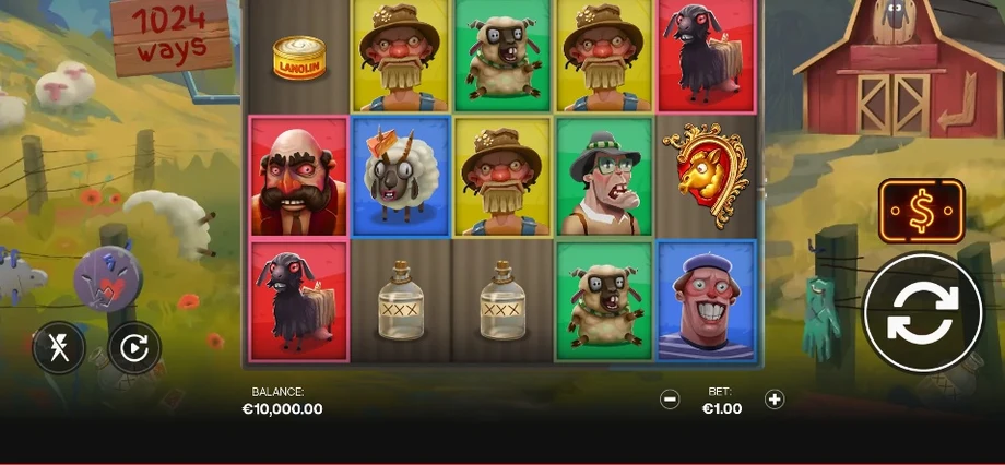 Captura del juego Sheeple, tragamonedas de Shadylady disponible en 1win