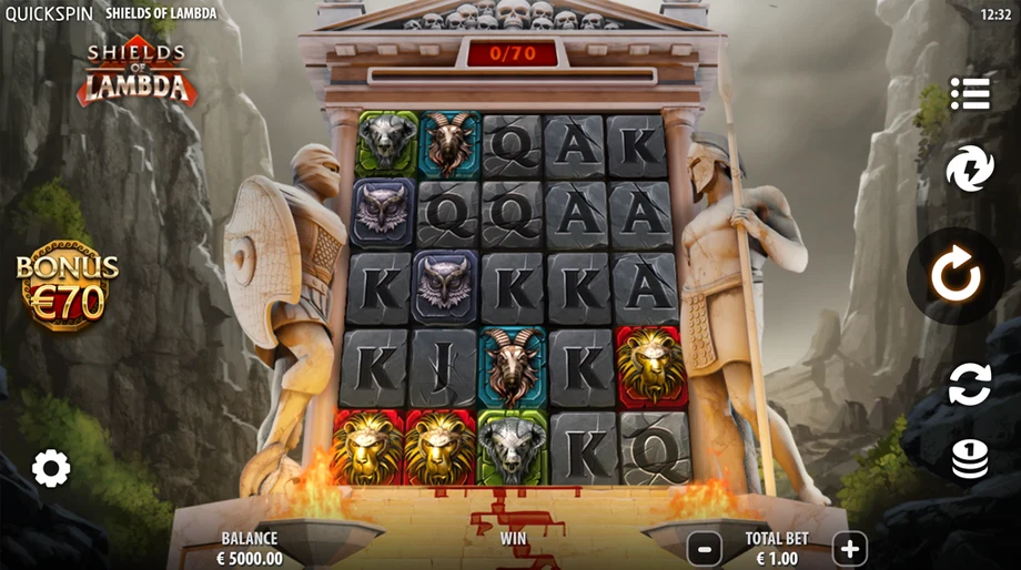 Captura del juego Shields of Lambda, tragamonedas de Quickspin disponible en 1win