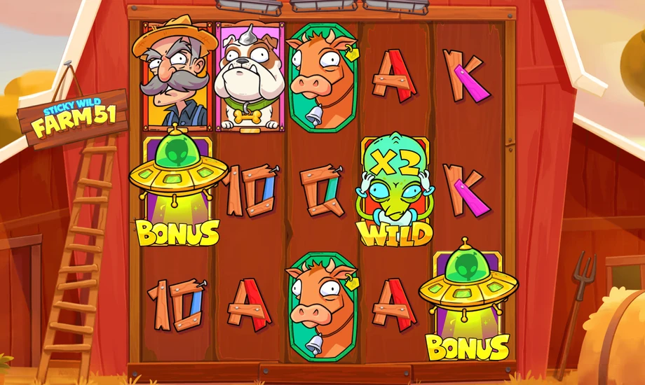 Captura del juego Sticky Wild: Farm 51, tragamonedas de GameBeat disponible en 1win