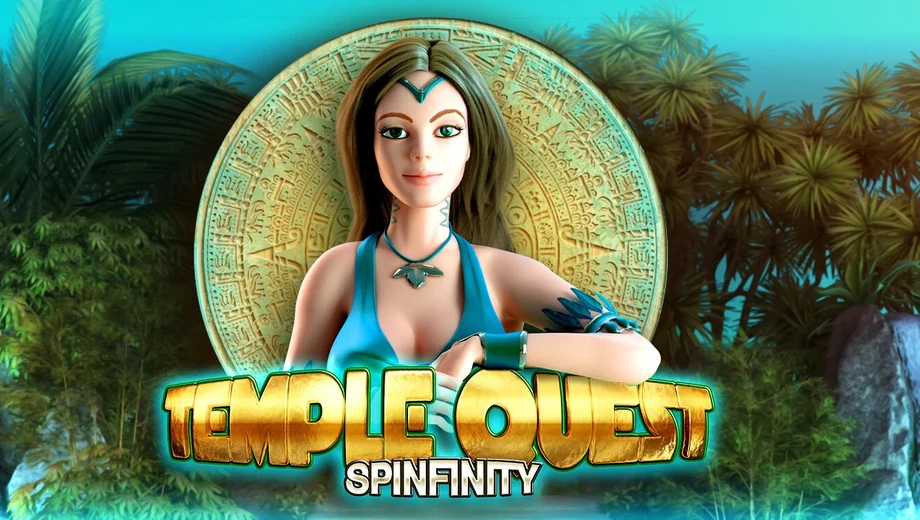 Banner de Temple Quest Spinfinity, tragamonedas de Big Time Gaming disponible en 1win