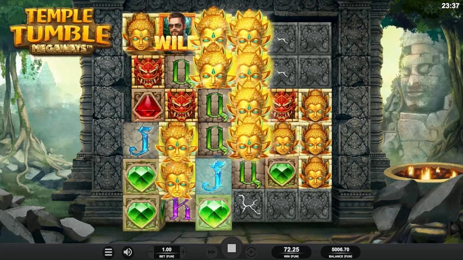 Captura del juego Temple Tumble, tragamonedas de Relax disponible en 1win