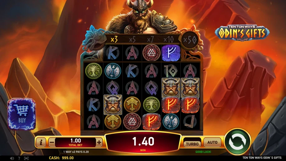 Captura del juego Ten Ton Ways Odin's Gifts, tragamonedas de RubyPlay disponible en 1win