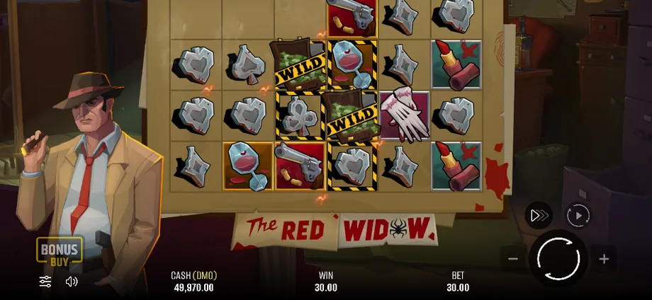 Captura del juego The Red Widow, tragamonedas de Pixmove disponible en 1win