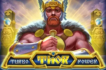 Banner de Thor Turbo Power, tragamonedas de Platipus disponible en 1win
