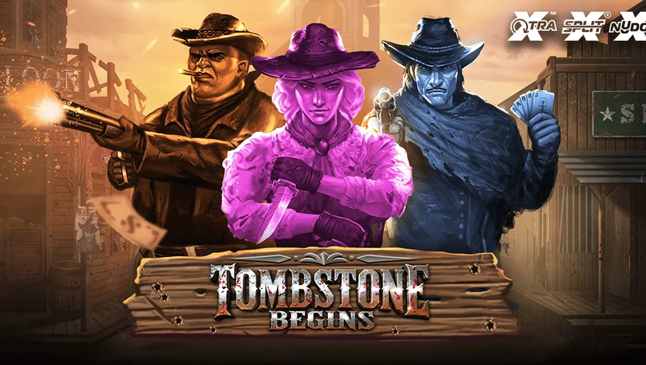 Banner de Tombstone Begins, tragamonedas de Nolimit City disponible en 1win